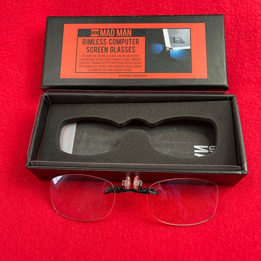 NWT Mad Men Rimless Clip On Computer Screen Glass - Picture 4 of 5